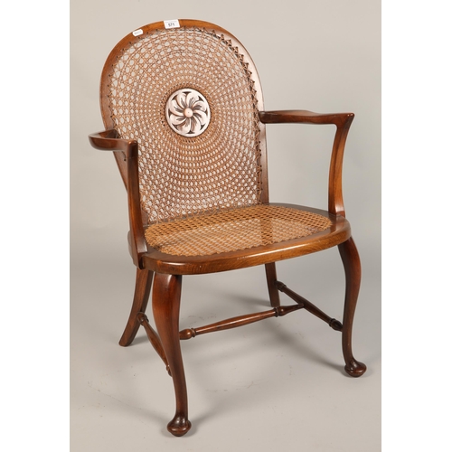 571 - Small bergere bedroom chair, 80cm height