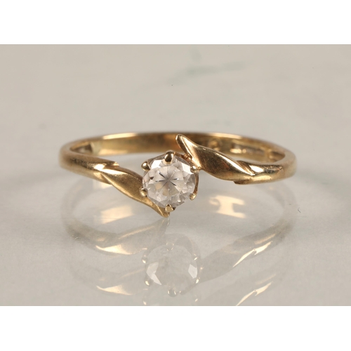 109 - Two 9 carat gold gem set rings, size K/L and M