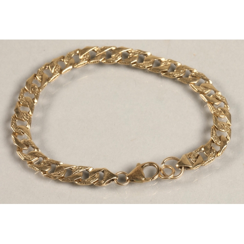 63 - 9ct gold bracelet, 9.5g