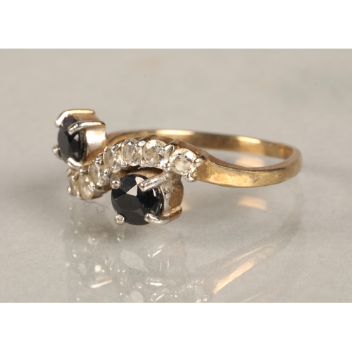 86 - 9 carat gold gem set ring size I