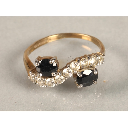 86 - 9 carat gold gem set ring size I