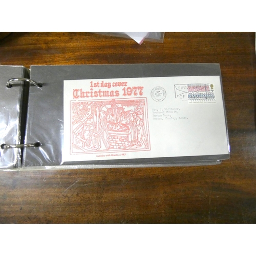 108 - Album of first day covers, all with franking marks dating from 60's to 80's.