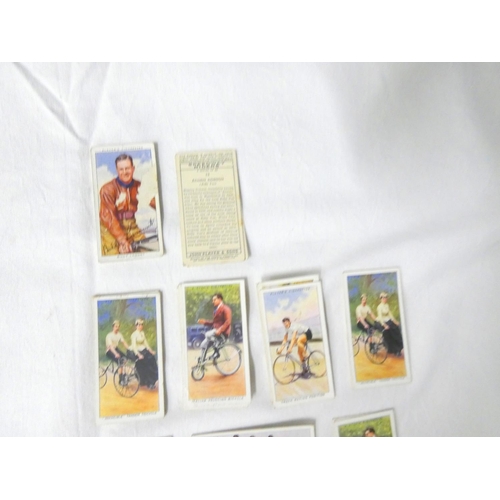 88 - John Player cigarette cards including Tennis, Cricketers, 1934 and 38, Cycling and Speedway.