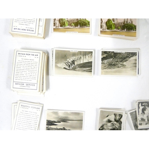 91 - Senior Service cigarette cards including Dogs, Britain From the Air, Beautiful Scotland and Sunripe ... 