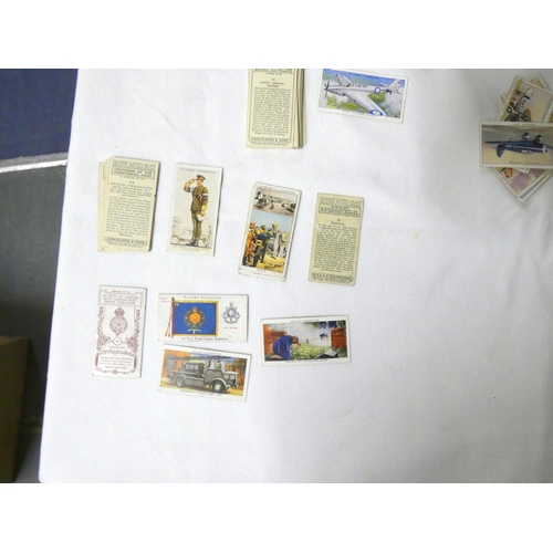 92 - Various Military Players cigarette cards including RAF badges, Uniform of Territory ARH. 