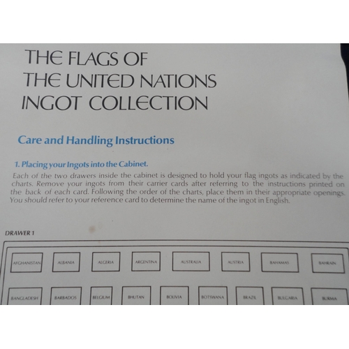 48 - The Flags of the United Nations Ingot Collection, a complete set of 138 hallmarked sterling silver i... 
