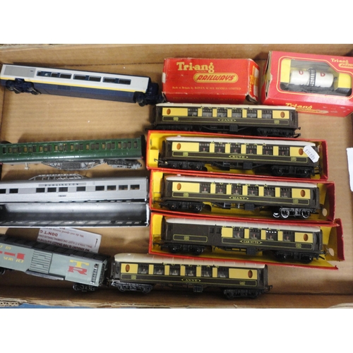 283 - Collection of Tri-ang and Hornby OO gauge locomotives and coaches to include two Tri-ang Railways lo... 