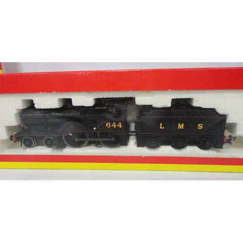 289 - Group of Hornby OO gauge locomotives and wagons comprising a R2099C LMS 4-4-0 '644' Class 2P locomot... 