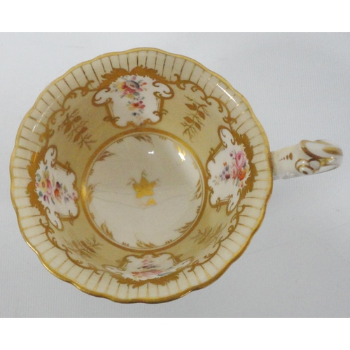 233 - Victorian 'Rockingham' pattern part china tea service decorated with a floral cartouche within gilt ... 