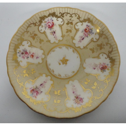 233 - Victorian 'Rockingham' pattern part china tea service decorated with a floral cartouche within gilt ... 