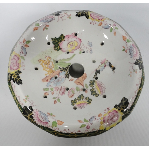 239 - Group of Masons Patent Ironstone china comprising a toilet jug with matching soap bowl, decorated wi... 