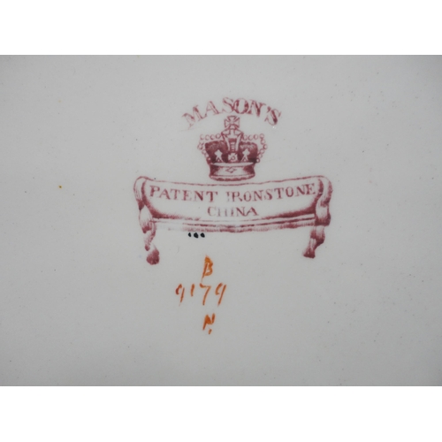 239 - Group of Masons Patent Ironstone china comprising a toilet jug with matching soap bowl, decorated wi... 