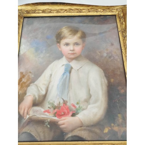 227 - Edward Hughes (1832-1908).Portrait of a boy, Rodney William Verelst.Oil on canvas.Signed and dated 1... 