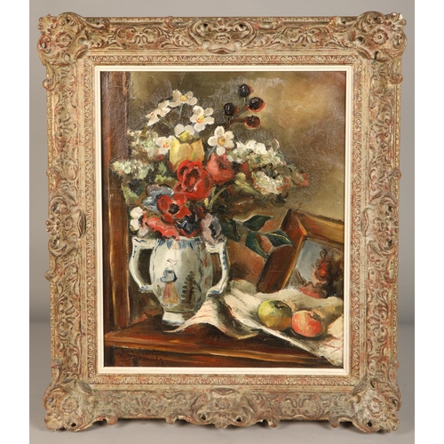 471 - Jean-Francois Thomas(French 1894-1939)Gilt framed oil on canvas - signed'Still Life'54cm x 44cm... 