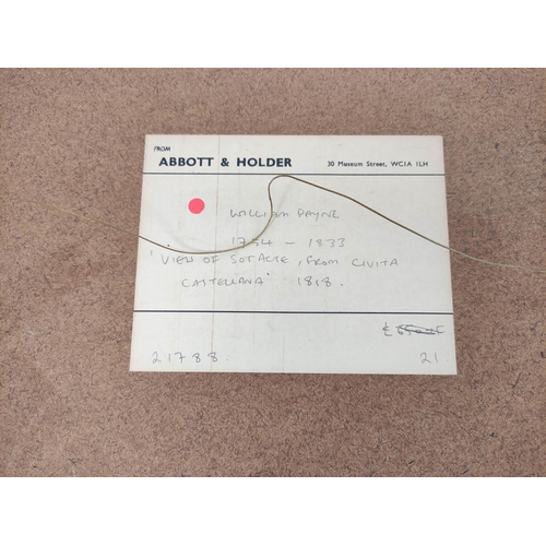 232 - William Payne (1754 - 1833)Soracte (Monte Soratte) from Civita, Castellana, with figures admiring th... 