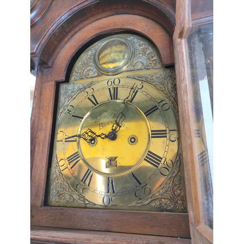 192 - Thirty hour long case clock, similar to the preceding, Wallace, Brampton, 12