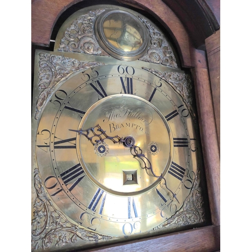 192 - Thirty hour long case clock, similar to the preceding, Wallace, Brampton, 12