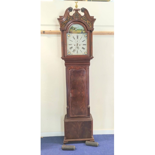 193 - Late 18th Century eight day long case clock by S Quillam, Liverpool with 14