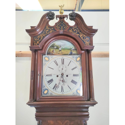 193 - Late 18th Century eight day long case clock by S Quillam, Liverpool with 14