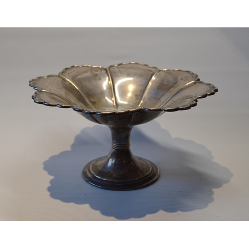 76 - Silver fruit stand of lobed octagonal shape, by Harry Atkin, Sheffield 1904, 26cm, 480g.