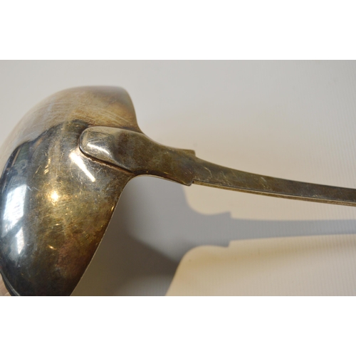 80 - Silver soup ladle, fiddle pattern, by D & C Reid, Newcastle 1823, 214g.