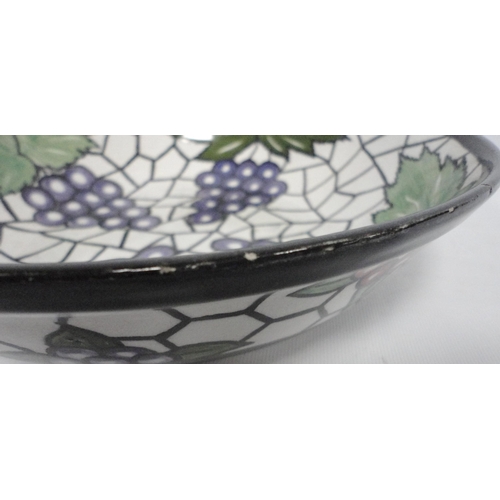 243 - Scottish lady artist hand-painted bowl by Elsie Morrison, in the style of Mak Merry, in the grape pa... 