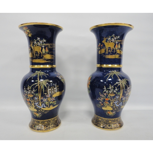 245 - Wiltshaw & Robinson for Carlton WarePair of 'Persian' lustre vases of baluster form with flaring... 