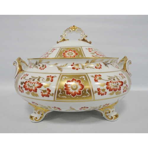 246 - Royal Crown Derby 'Red Derby Panel' pattern porcelain tureen and cover, shape no. 1236, with backsta... 