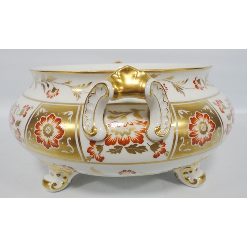 246 - Royal Crown Derby 'Red Derby Panel' pattern porcelain tureen and cover, shape no. 1236, with backsta... 