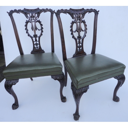 469 - Pair of mahogany dining chairs in the George III style, c. 1900, by S & H Jewell, Holborn, with ... 