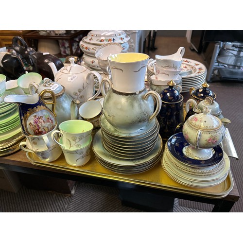 276 - Oriental-style part tea service, assorted Tuscan teaware, etc