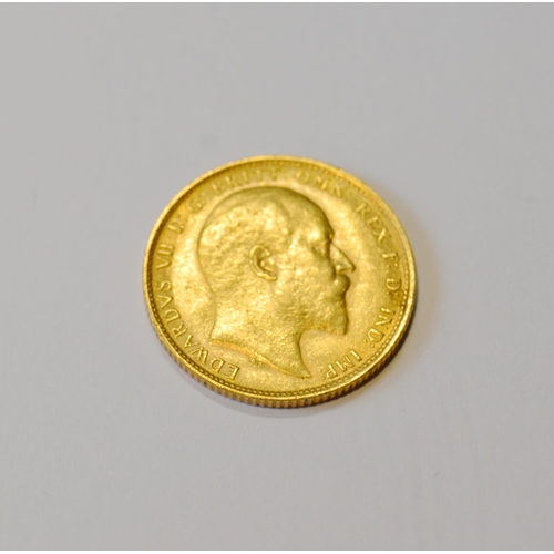 162 - Gold sovereign, 1905.