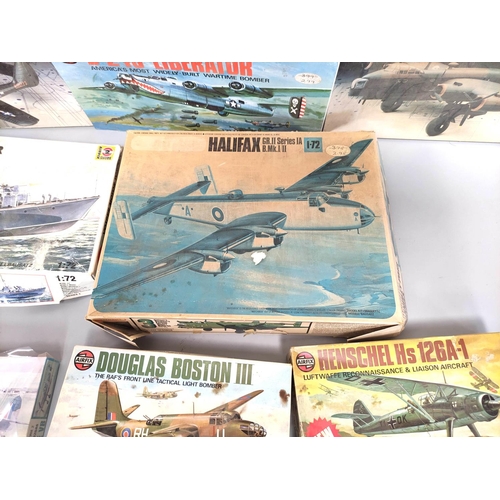 98 - Airfix. Model construction kits relating to WW2 and later vehicles to include Short Stirling B.I/III... 