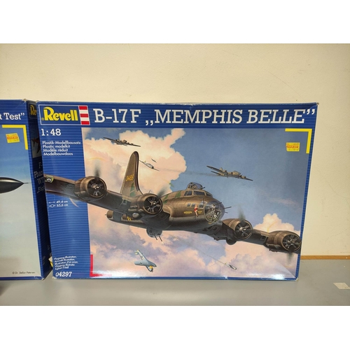 101 - Revell. Boxed model aviation construction kits to include a De Havilland Mosquito Mk IV 04758, B-17F... 