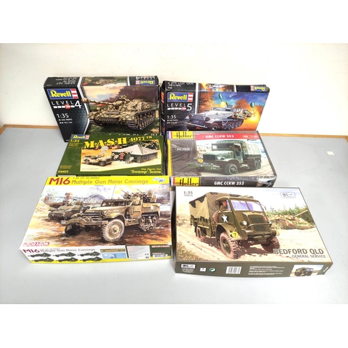 112 - Six 1:35 scale boxed model construction kits to include a Revell Sd.Kfz.167 Stug IV 03255, a Revell&... 