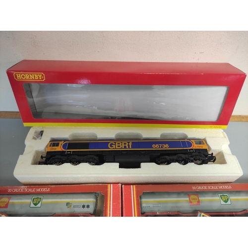 237 - Hornby Railways. Group of boxed 00 gauge models to include a Class 66 66736 