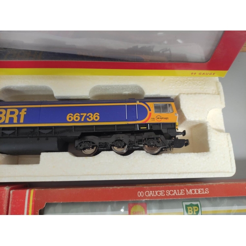 237 - Hornby Railways. Group of boxed 00 gauge models to include a Class 66 66736 