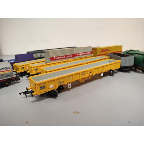 244 - Box of 00 gauge rolling stock mostly by Hornby to include a Virgin Trains Mk3a DVT driving van 82141... 