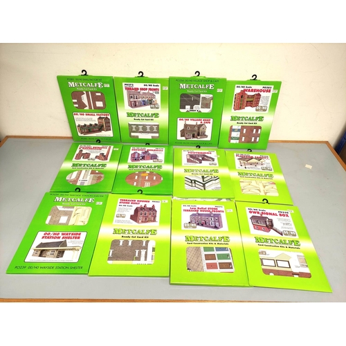 246 - Thirteen sealed Metcalfe Card Construction & Material Kits. OO, N and HO scale buildings to incl... 