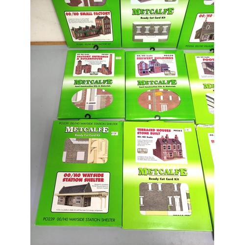 246 - Thirteen sealed Metcalfe Card Construction & Material Kits. OO, N and HO scale buildings to incl... 