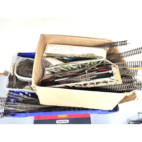 248 - Two boxes of model railway 00 gauge track and components to include a Hornby Elite Digital Controlle... 