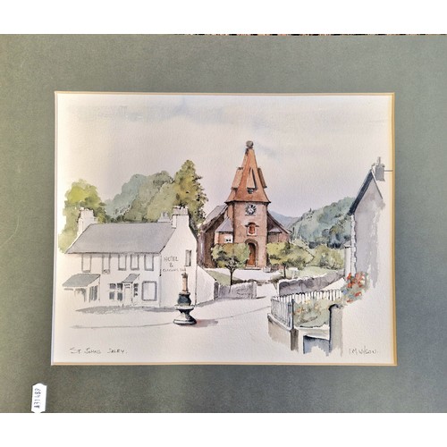 423 - Six pictures including Judy Boyes signed ltd. ed. 723/850 'Lakeland Cottage, Applethwaite', I.M. Wil... 