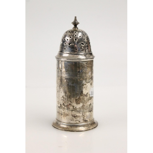 607 - George V silver sugar caster, Robert Stewart, London 1924, H15cm, 117g