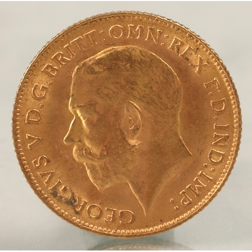 143 - George V gold half sovereign 1913.