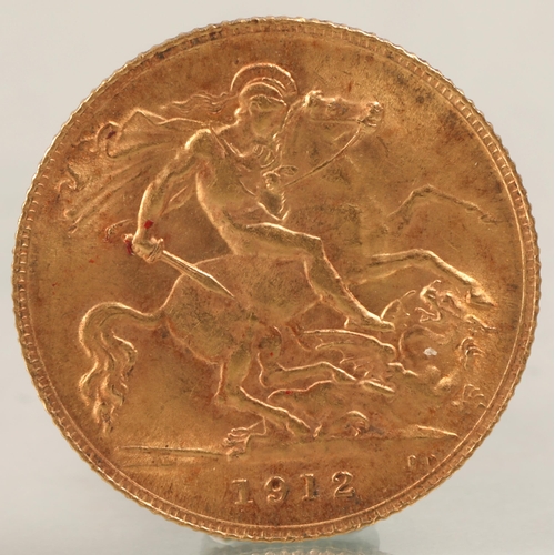 146 - George V gold half sovereign 1912.