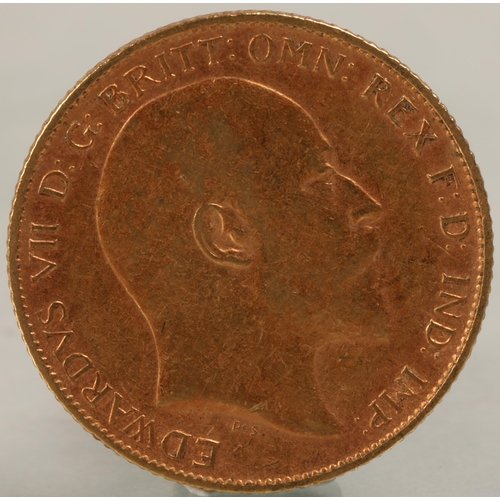 147 - Edward VII gold half sovereign 1906.