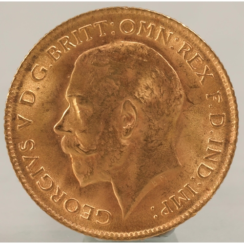 148 - George V gold half sovereign 1914.