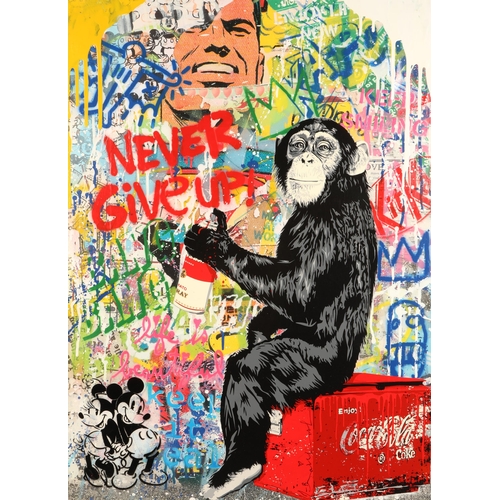 354 - Mr Brainwash (French born 1966) ARRSilver framed silkscreen and original mixed media on paper, signe... 