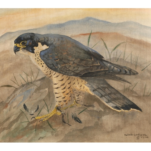 475 - Ralston Gudgeon (Ayr 1910 - 1984)Gilt framed watercolour on linen - signed and with a monogram'Pereg... 