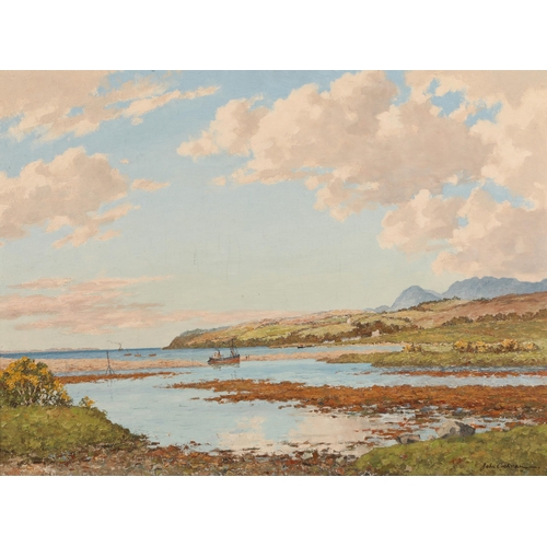 479 - John Cochran (Scottish)Framed oil on canvas - signed'From Mouth of the Rosa Burn, Isle of Arran'44cm... 